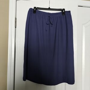 Faded Glory Navy Blue Women's Midi Skirt Size L NWOT